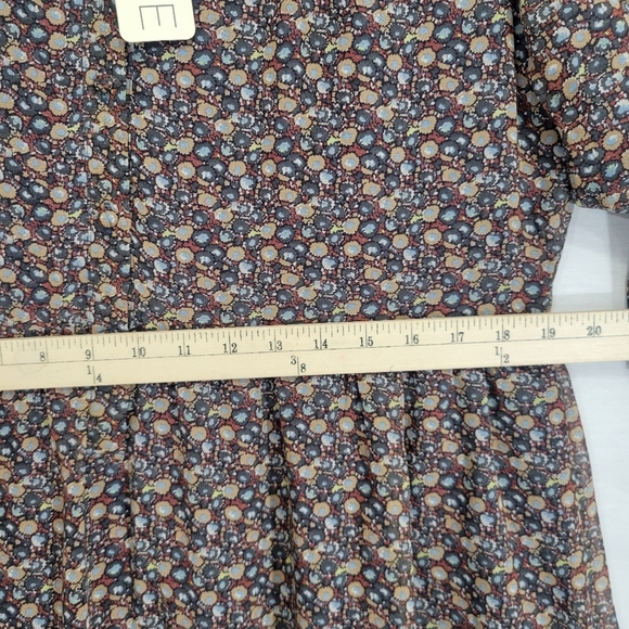 Roolee Floral Midi Dress - Blue and Brown - Picture 8 of 13